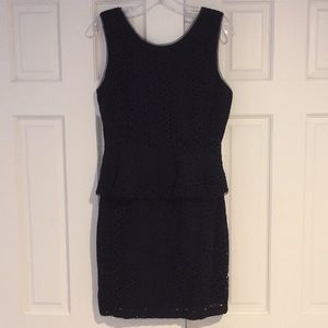BCBG Eyelet Peplum Dress